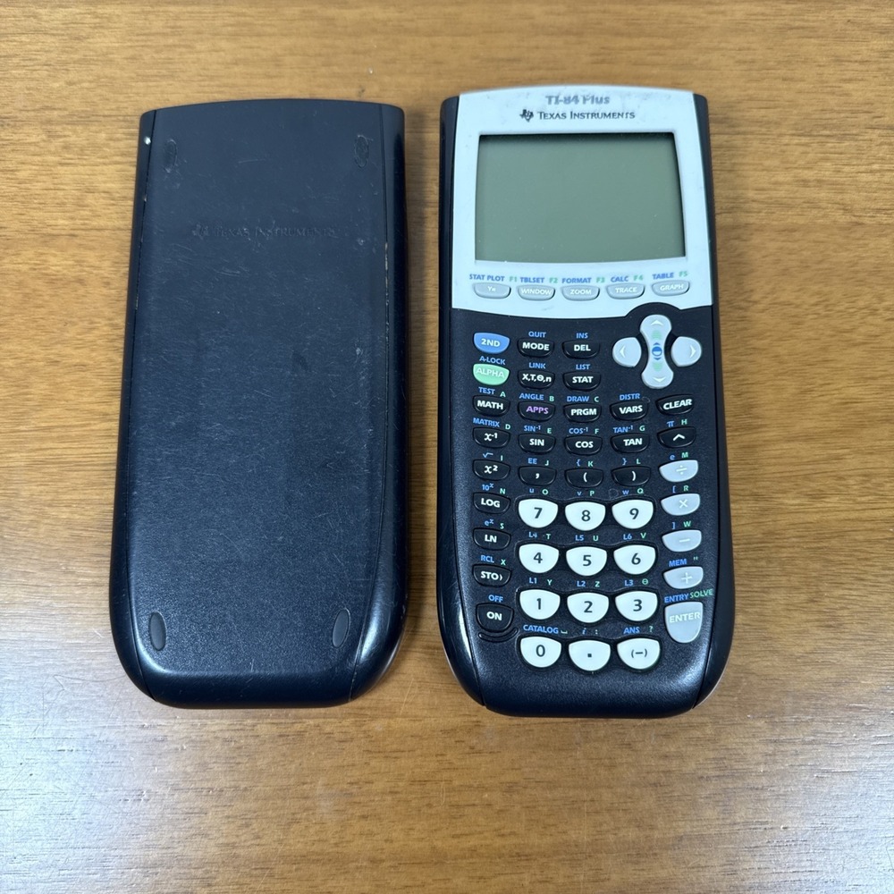 Texas Instruments TI-84 Plus Graphing Calculator With Cover Fully Functional